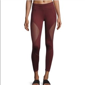 VARLEY leggings w mesh wine burgundy MAKE OFFER